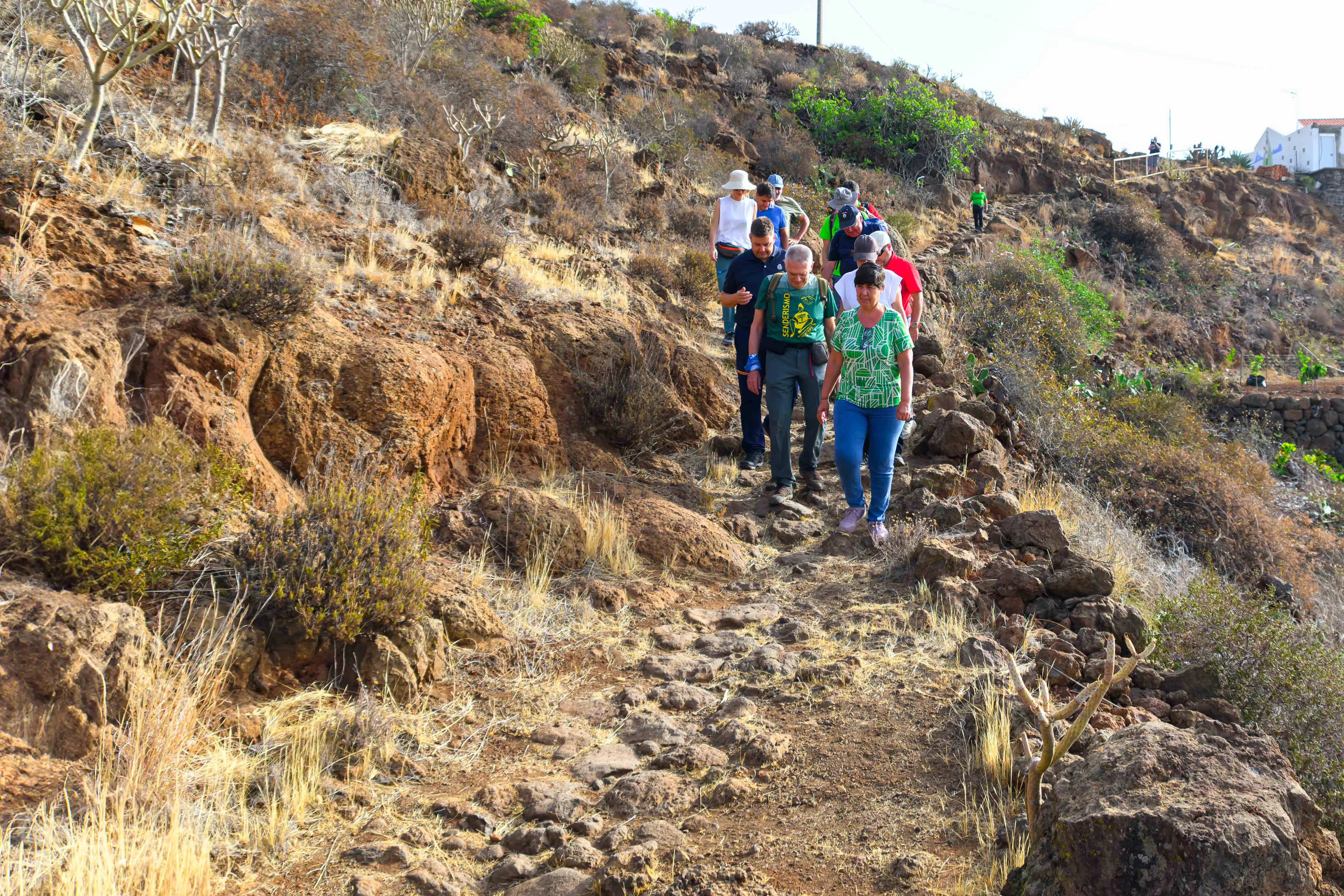 Tenerife rehabilita el histórico Camino Viejo de Candelaria para una peregrinación más segura. En la imagen, uno de los senderos renovados. / AH