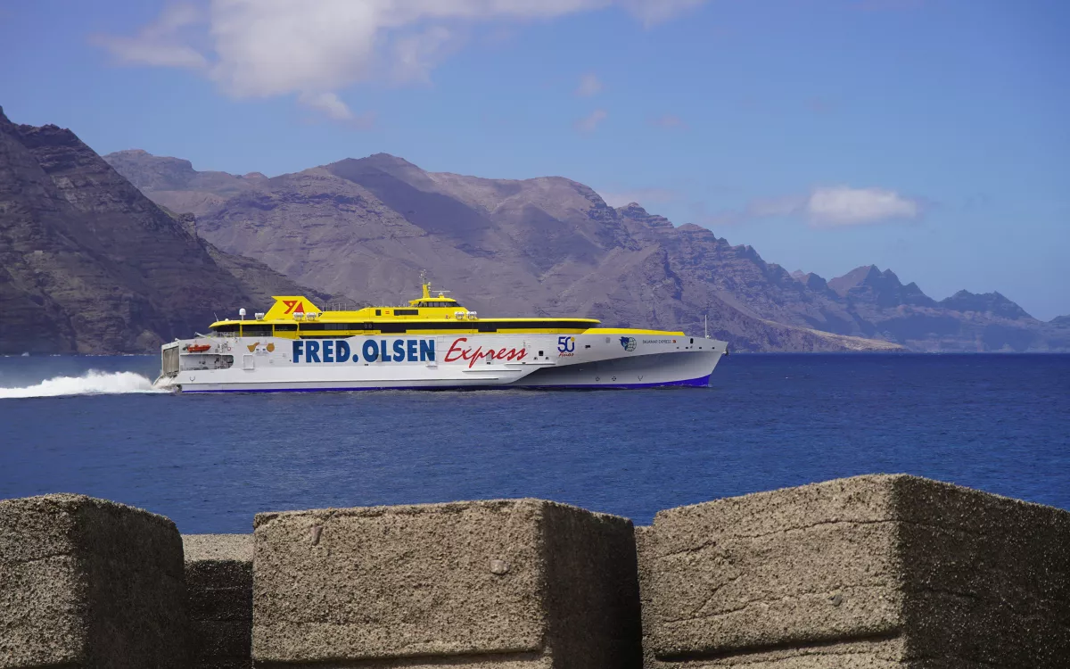 El Bajamar Express es el primer ferri del mundo en incorporar este sistema de última tecnología. / FRED.OLSEN EXPRESS