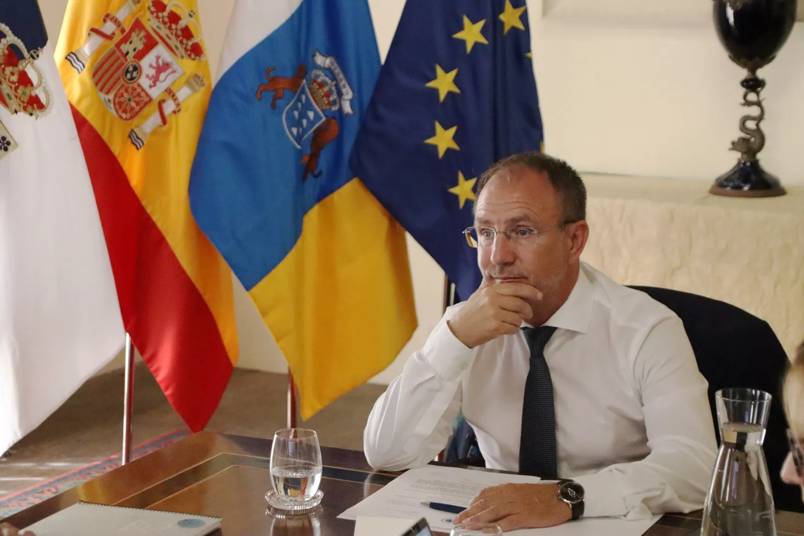 El presidente del Cabildo de La Palma, Sergio Rodríguez./ CEDIDA