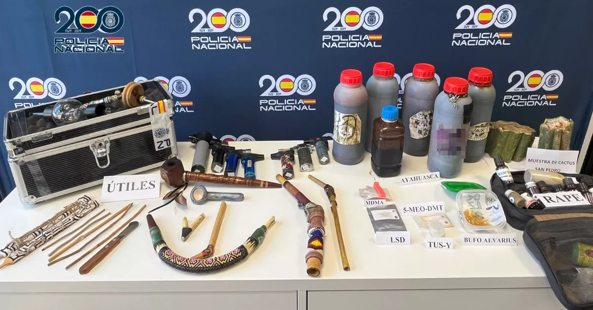 Alucinógenos incautados en una operación policial en Tegueste. / CEDIDA