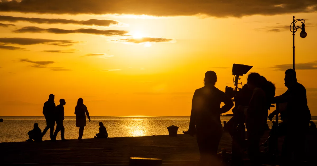 Rodaje de una producción audiovisuales. CANVA