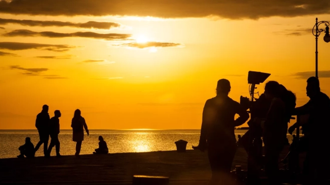 Rodaje de una producción audiovisuales. CANVA