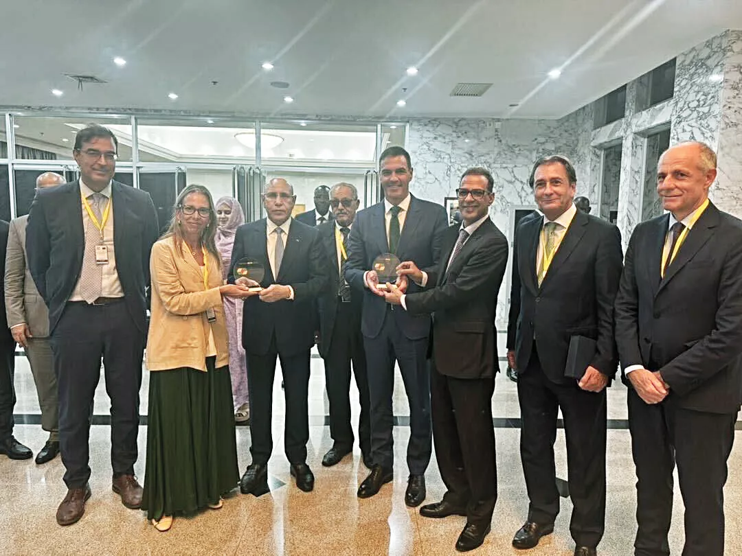 Los presidentes de las cámaras de comercio de Canarias en la reunión bilateral España-Mauritania./ CEDIDA