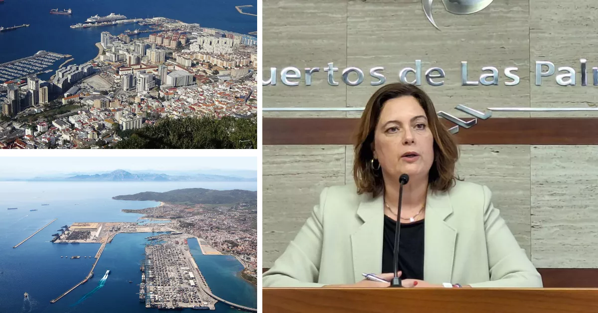 Beatriz Calzada comparte la preocupación con el Puerto de Algeciras ante los acuerdos que se están firmado con terceros países / MONTAJE AH