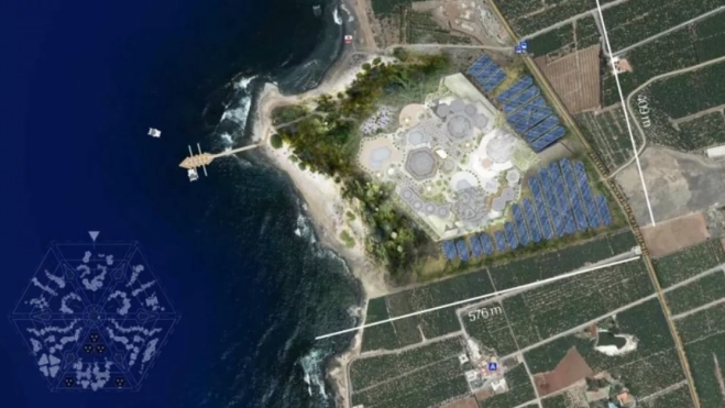 Ilustración del complejo Underwater Gardens. PROYECTO Ilustración del complejo Underwater Gardens. PROYECTO