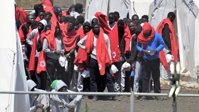 El Centro de Acogida Temporal de Extranjeros (CATE) de El Hierro, en el pueblo de San Andrés, en el municipio de Valverde. GELMERT FINOL El Centro de Acogida Temporal de Extranjeros (CATE) de El Hierro, en el pueblo de San Andrés, en el municipio de Valverde. GELMERT FINOL