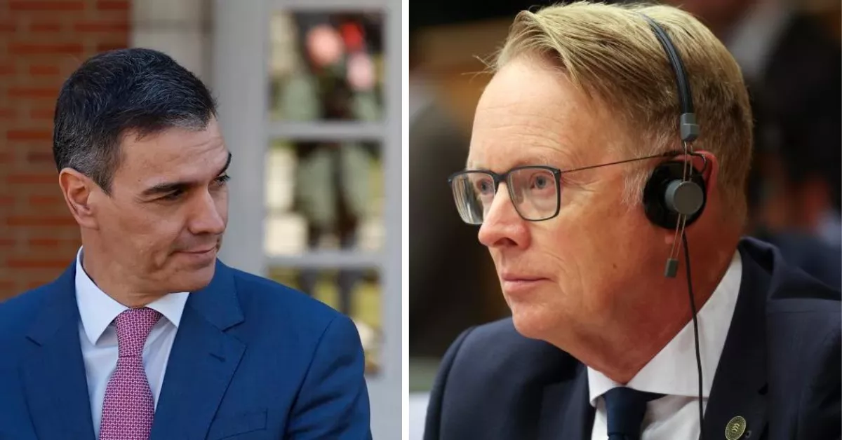 Pedro Sánchez y el director ejecutivo de Frontex / MONTAJE AH