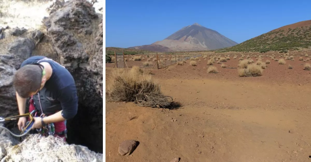 Entrada al bucio de Maja, a los pies del Teide, en el término municipal de La Orotava./ CEDIDAS