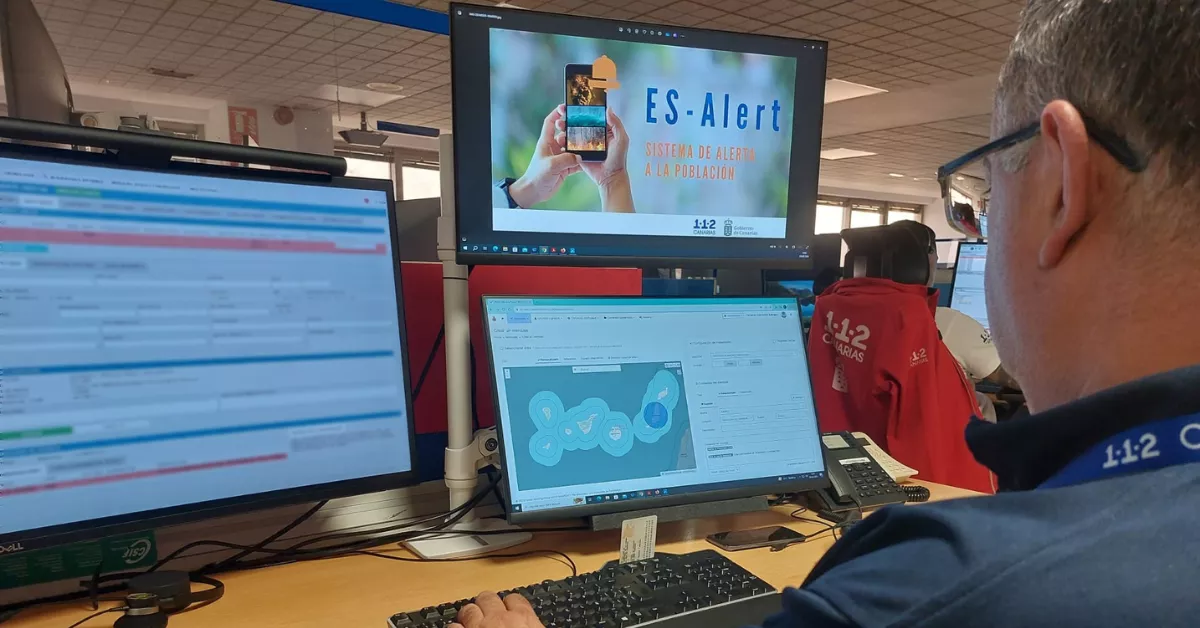 Centro Coordinador de Emergencias y Seguridad (CECOES) 112 probando el sistema "ES-Alert"./ CEDIDA