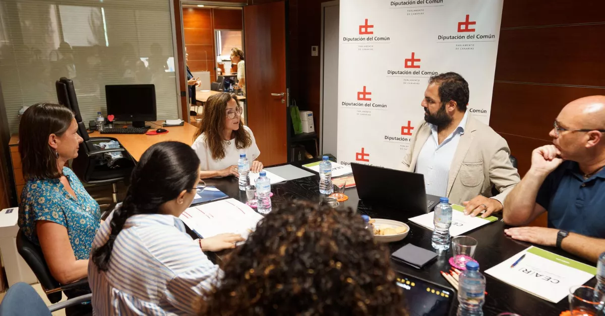 Reunión de CEAR y Cruz Roja con la Diputada del Común, Lola Padrón./ EFE