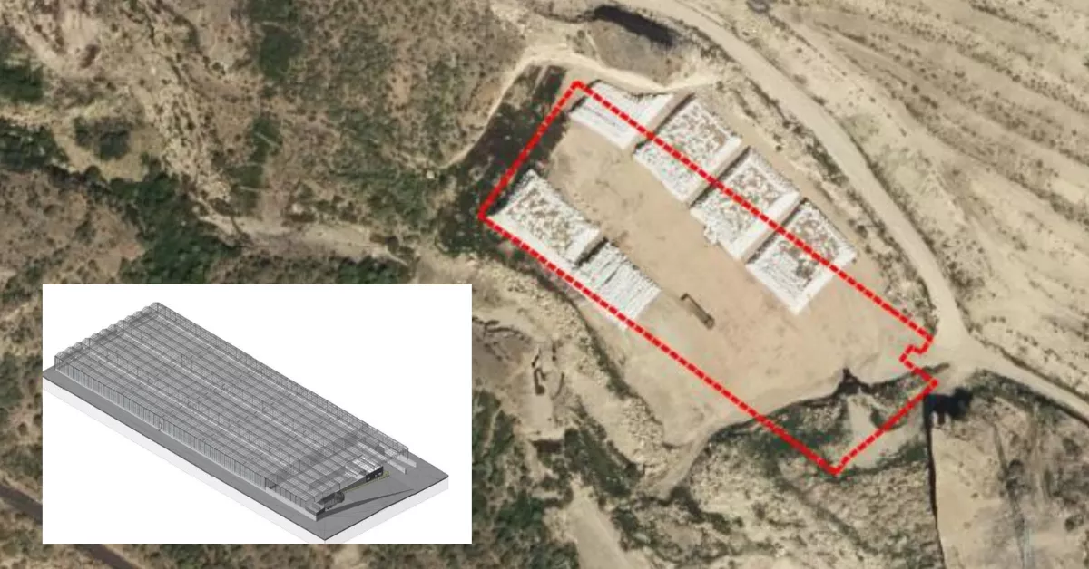 Ilustración y localización de la planta de secado solar. / PROYECTO