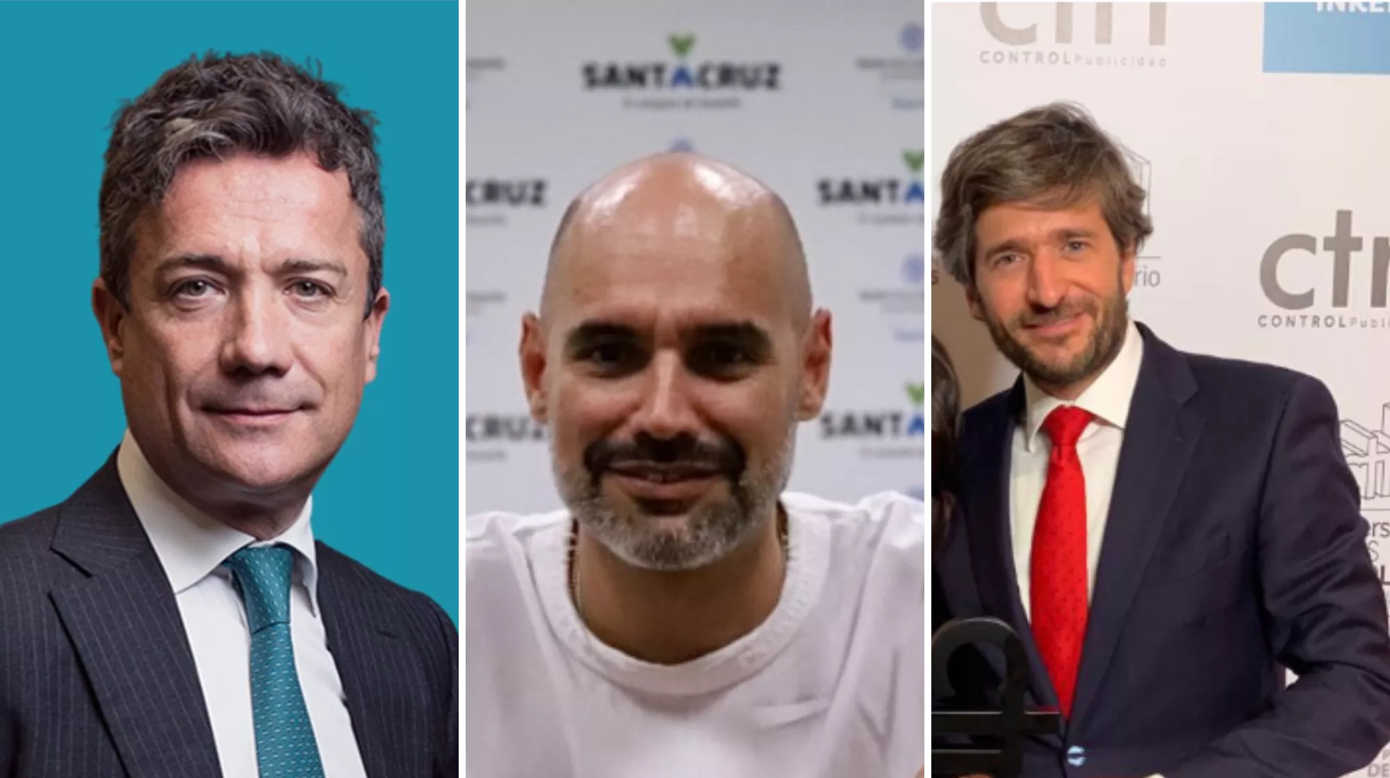 Gerardo Iracheta, Elías Bacallado y Luis Hernández Cardona./ MONTAJE AH - LINKEDIN-CB SANTA CRUZ-SIGMA DOS