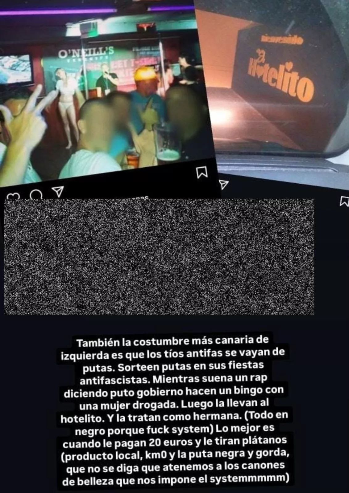 Pantallazos de un presunto sorteo de prostitutas en una fiesta de un grupo de ultras del CD Tenerife en los que supuestamente participaban algunos miembros de la banda de punk señalada en testimonios anónimos publicados por 'Hasta el Konejo'./ CEDIDAS Pantallazos de un presunto sorteo de prostitutas en una fiesta de un grupo de ultras del CD Tenerife en los que supuestamente participaban algunos miembros de la banda de punk señalada en testimonios anónimos publicados por 'Hasta el Konejo'./ CEDIDAS