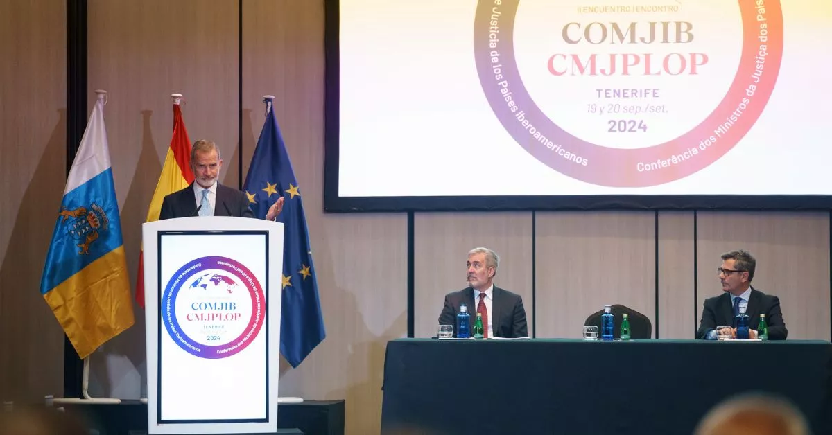 El rey Felipe VI abre el II Encuentro de la Conferencia de Ministros de la Justicia iberoamericanos y de habla portuguesa / RAMÓN DE LA ROCHA