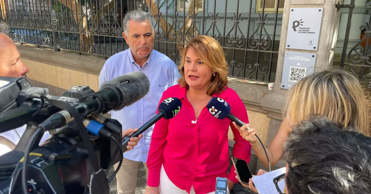 Imagen de Jimena Delgado en la sede de Sociedad de Promoción de Las Palmas de Gran Canaria / AH