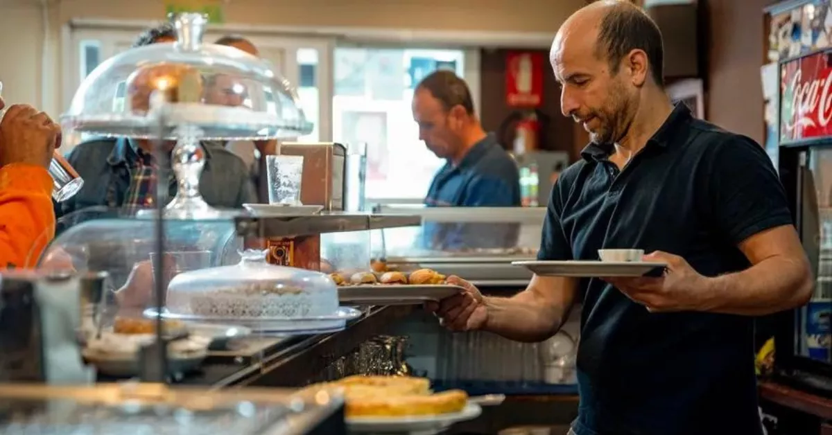 Autónomo trabajando en una cafetería. / EFE - Ismael Herrero