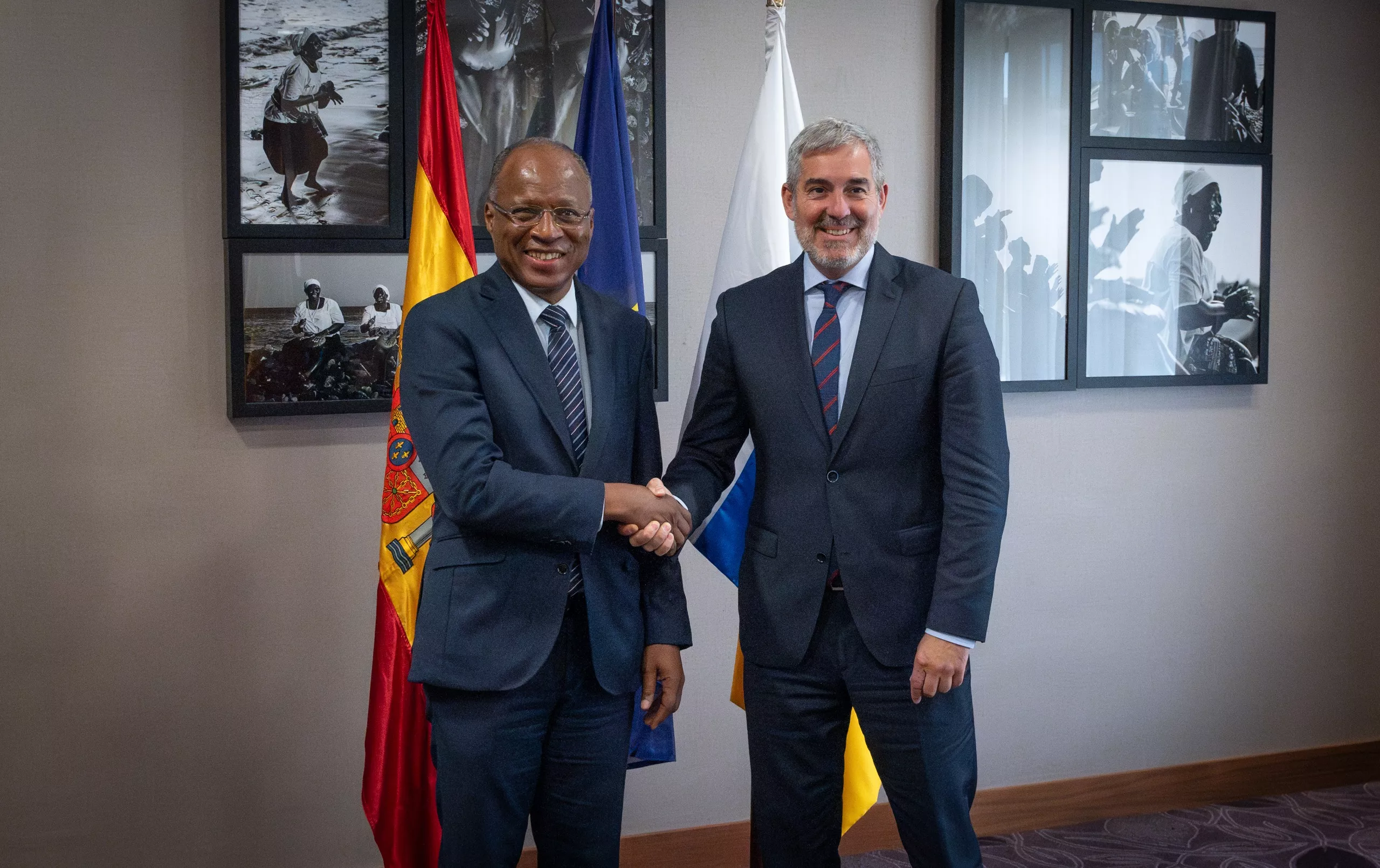 El presidente de Canarias, Fernando Clavijo, y el primer ministro de Cabo Verde, Ulisses Correia / GOBIERNO DE CANARIAS
