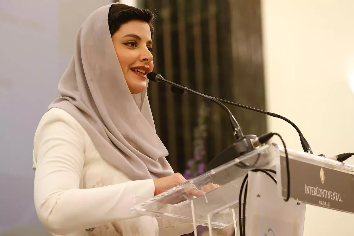   Embajadora de Arabia Saudí, la princesa Haifa Al Mogrin, durante su discurso./