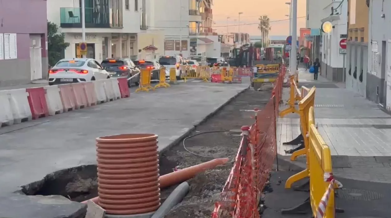 Calle inconclusa en El Medano./ CEDIDA