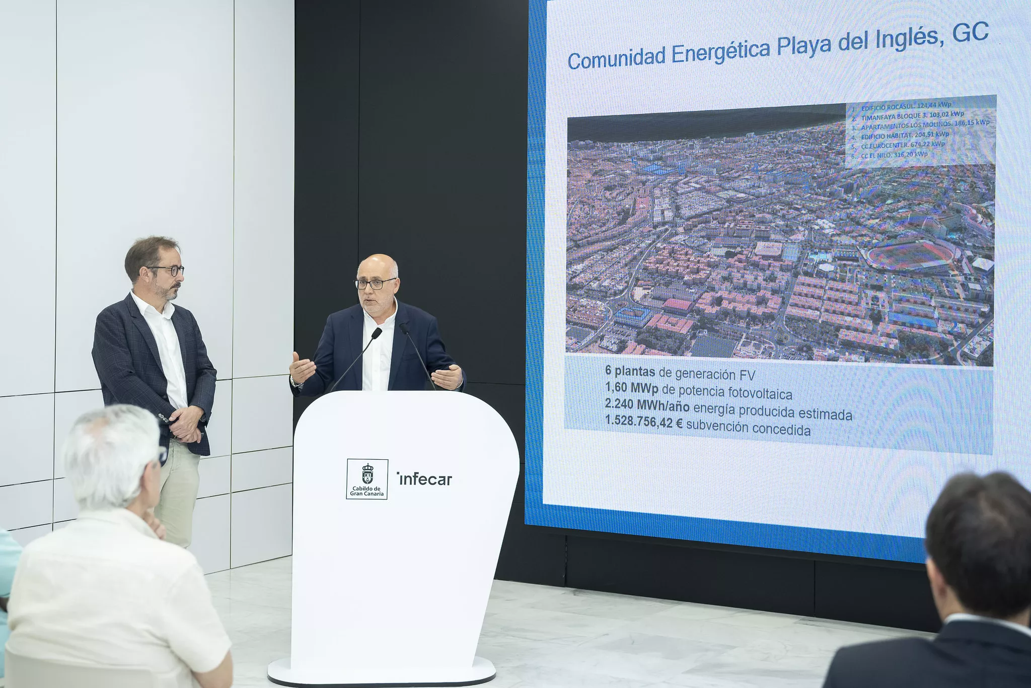 El presidente del Cabildo de Gran Canaria, Antonio Morales, en rueda de prensa./ CEDIDA