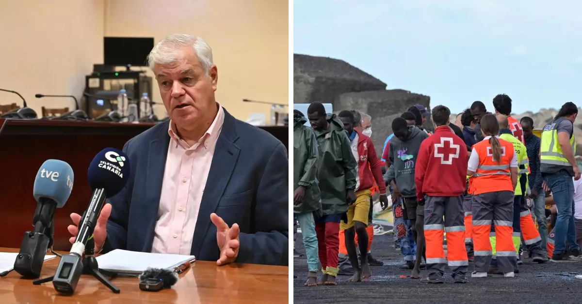 El Cabildo de El Hierro solicita refuerzos al verse sobrepasados con el aumento de la crisis migratoria / MONTAJE AH