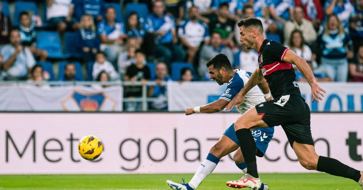 Ángel marcó en la última visita del Cartagena al Heliodoro, en un partido que terminó con empate 1-1./ CD TENERIFE.