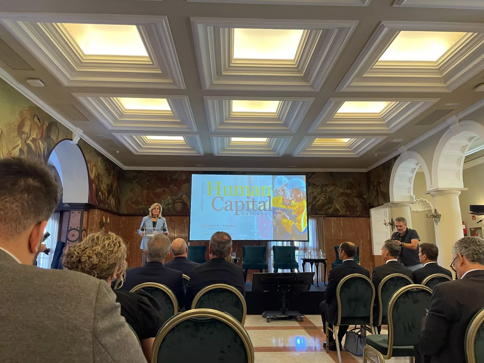 Fátima Báñez, presidenta del Instituto EY-Sagardoy Talento e Innovación, este lunes en Las Palmas./ AH