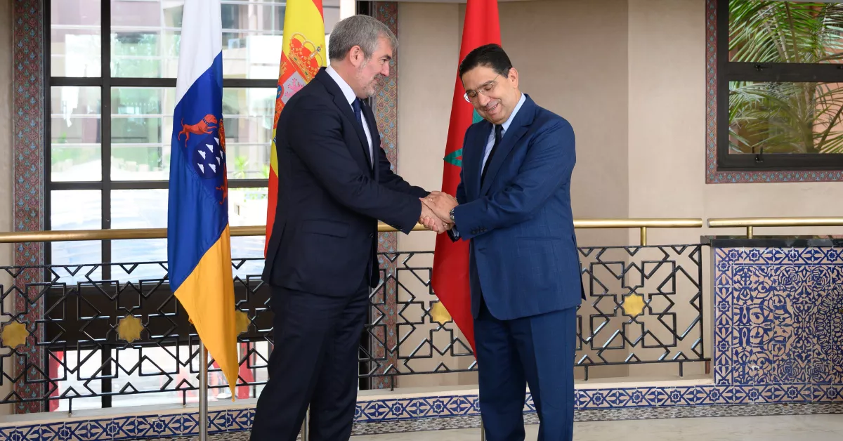 Clavijo, en su visita al ministro de Exteriores de Marruecos / EFE