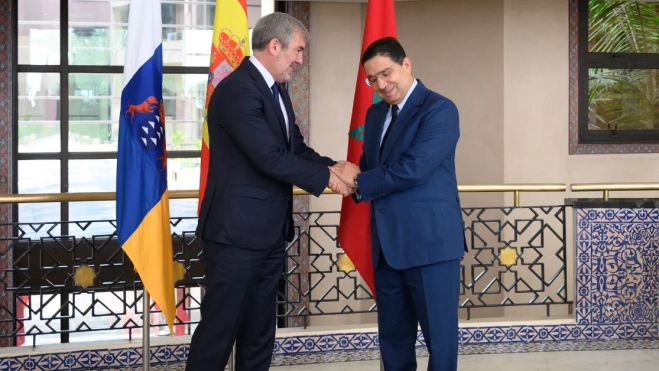 Clavijo, en su visita al ministro de Exteriores de Marruecos / EFE Clavijo, en su visita al ministro de Exteriores de Marruecos / EFE