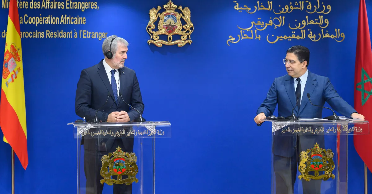 Clavijo en su visita al ministro de Exteriores de Marruecos / EFE Clavijo en su visita al ministro de Exteriores de Marruecos / EFE