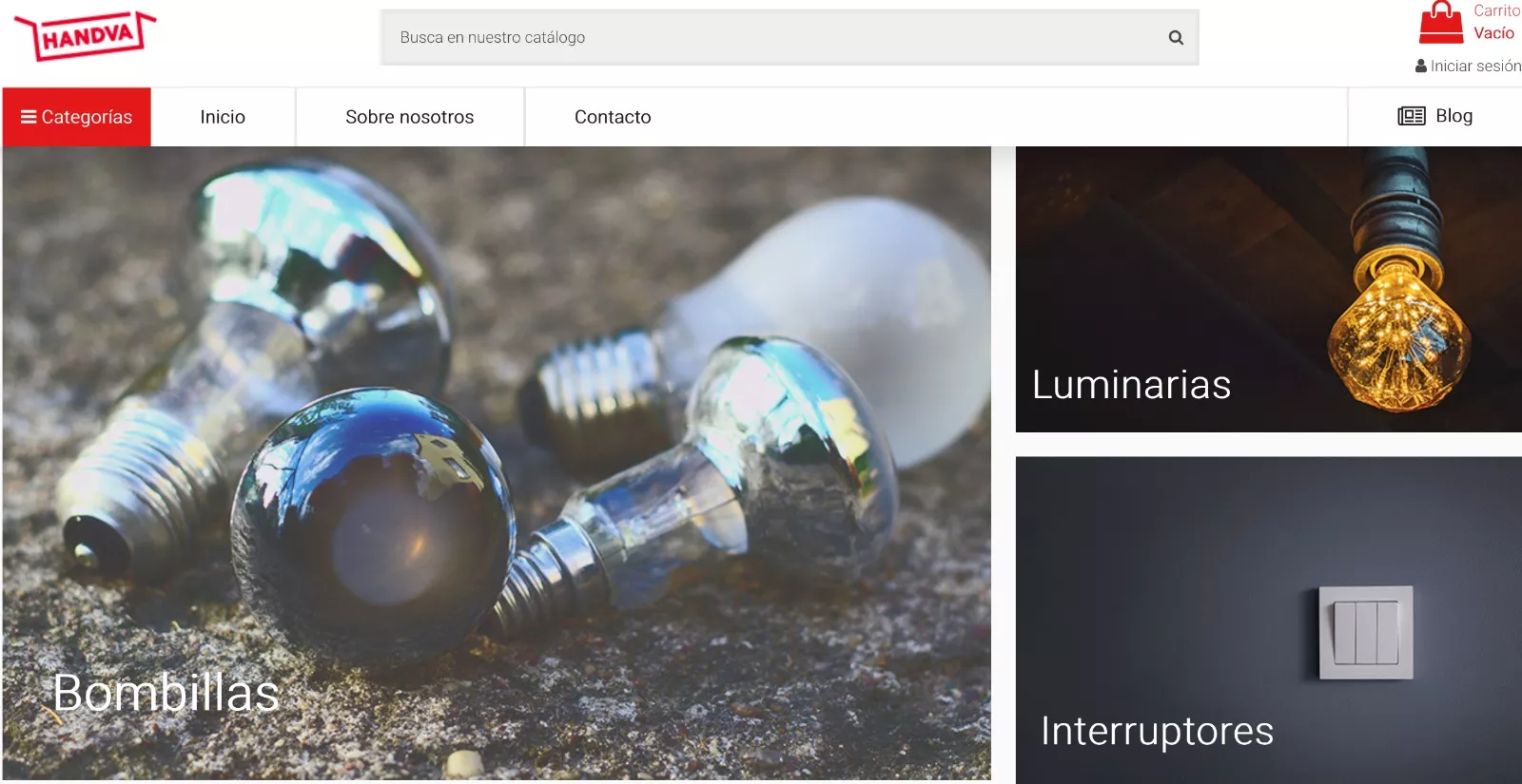 Página web de Handva Global./ 