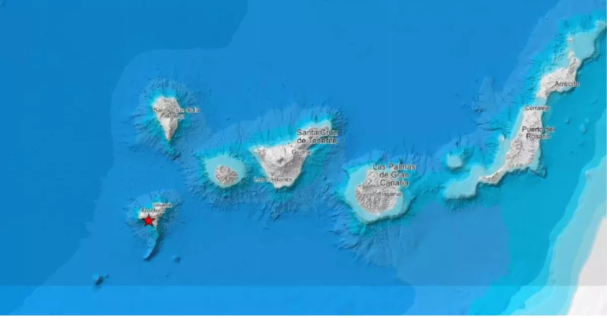 Mapa con la marca donde fue el seísmo / IGN