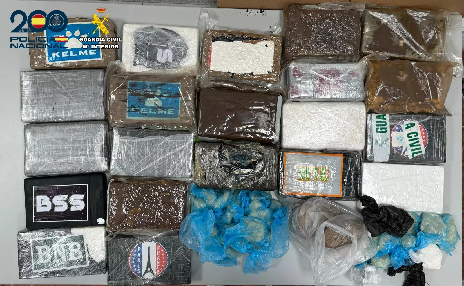 Drogas incautadas en la operación./