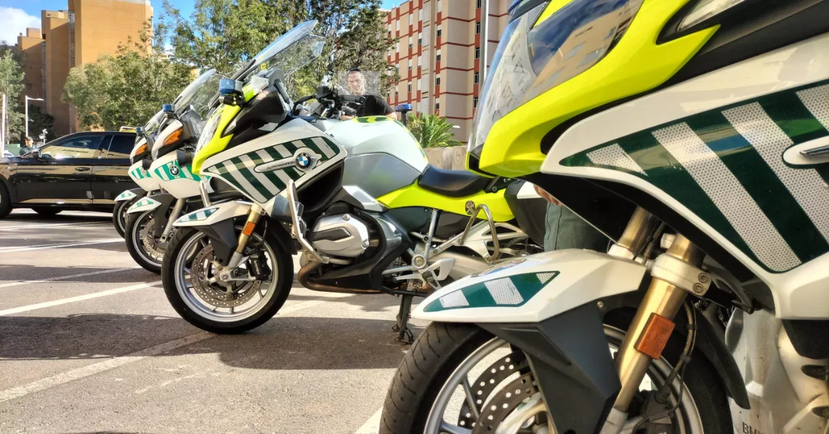 Motos de la Agrupación de Tráfico de la Guardia Civil en Tenerife./ ATLÁNTICO HOY