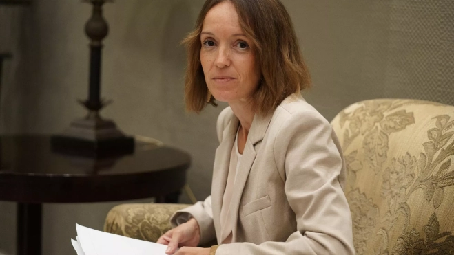 a que fuera responsable de Aduanas en Canarias durante la pandemia, María Ortega, María José Caballero, compareció este lunes en la comisión parlamentaria. / RAMÓN DE LA ROCHE-EFE