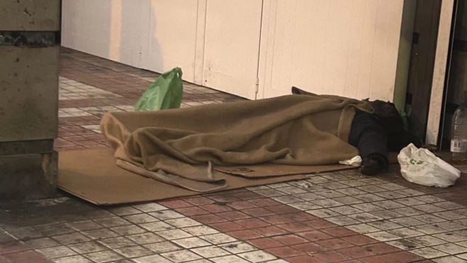 Persona sin hogar en Las Palmas de Gran Canaria./ CEDIDA
