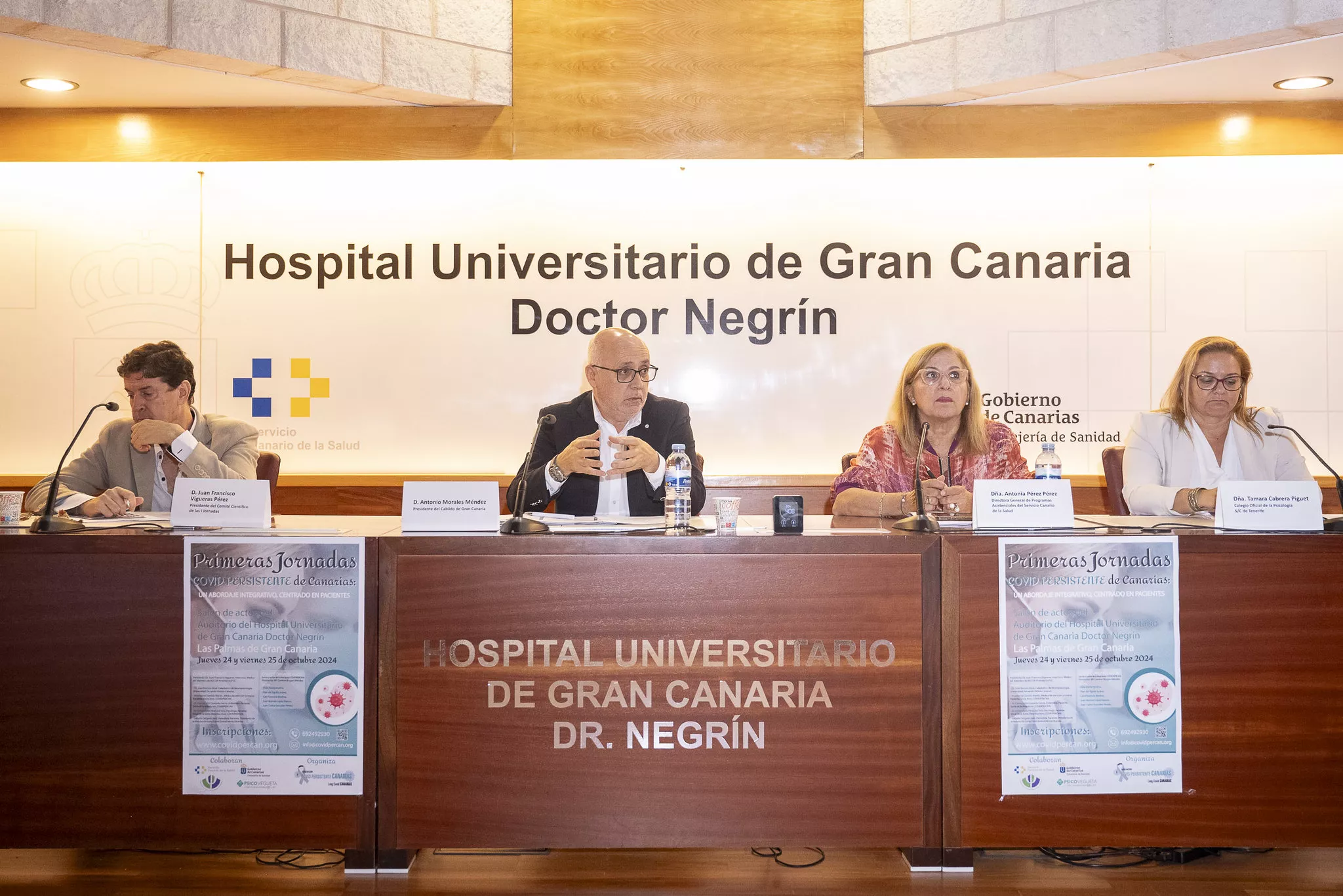 El presidente del Cabildo de Gran Canaria, Antonio Morales, interviene en las I Jornadas sobre la enfermedad en Canarias./ CEDIDA