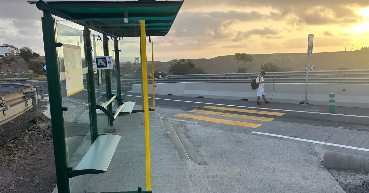 Parada de guagua en El Secadero / ATLÁNTICO HOY - MARCOS MORENO