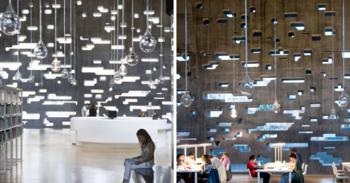 Montaje de una de las bibliotecas más bonitas de Canarias / TEA 