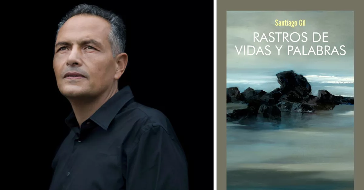 En la imagen, Santiago Gil y la portada de su nuevo libro / MONTAJE AH