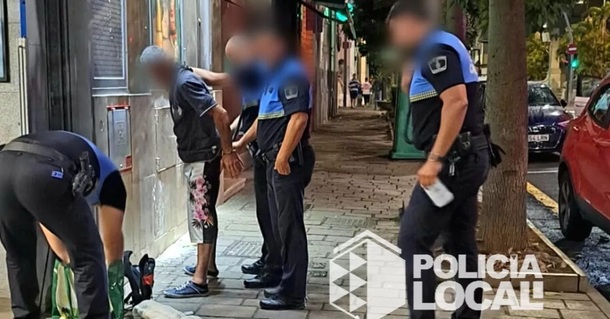 Imagen de la detención / POLICÍA LOCAL DE SANTA CRUZ