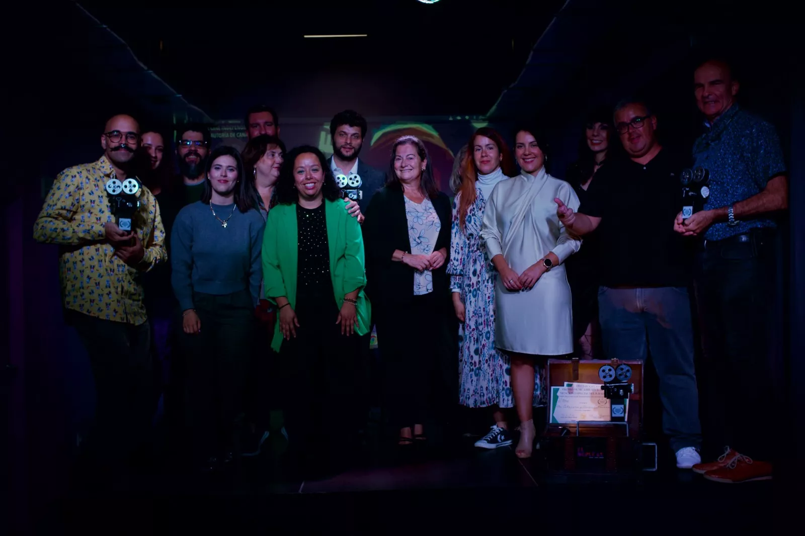 Foto de familia de lod ganadores de FICINDIE y el jurado./ CEDIDA