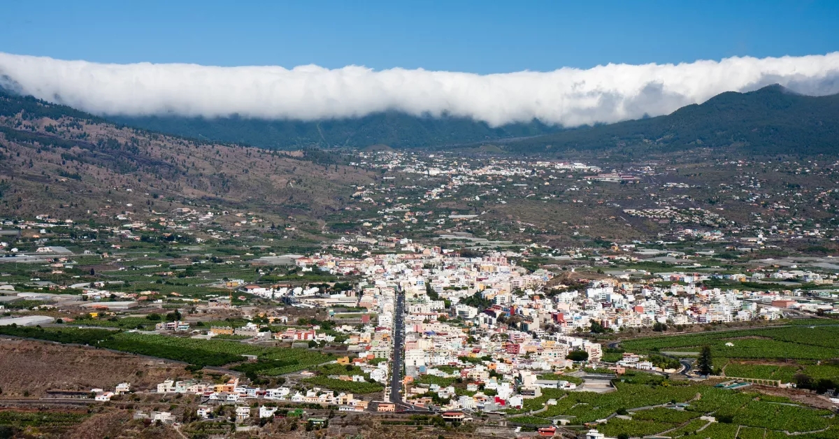 Vista aérea de Los Llanos de Aridane, en La Palma. IMAGEN DE LA RED