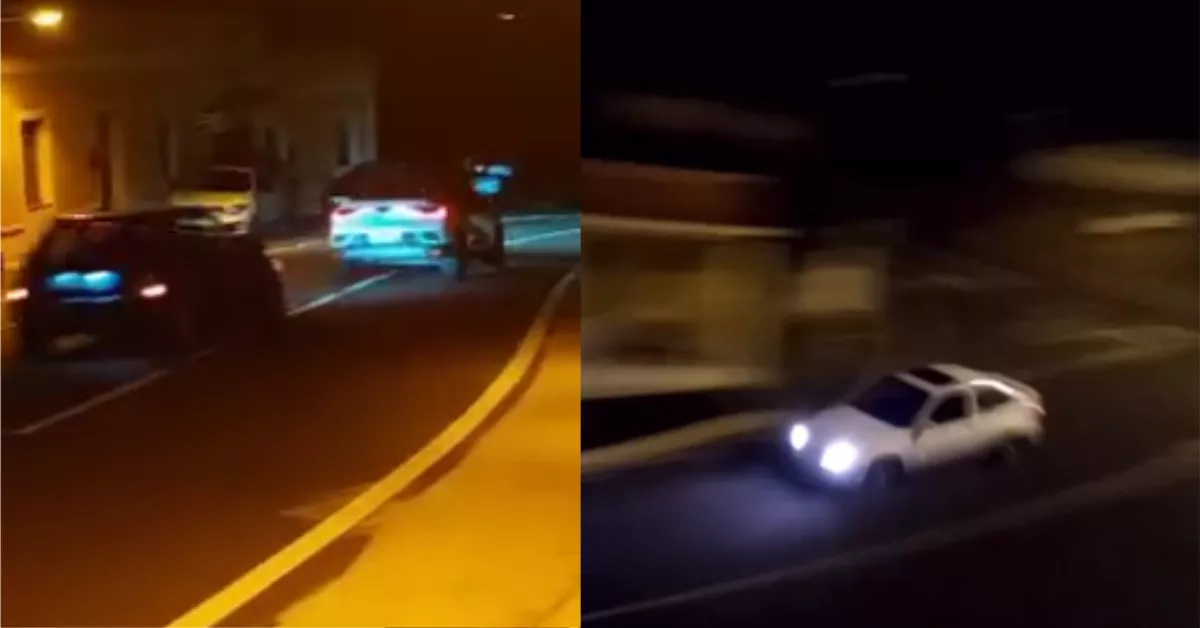 Imagen de carreras ilegales en Candelaria y La Orotava. / ARCHIVO