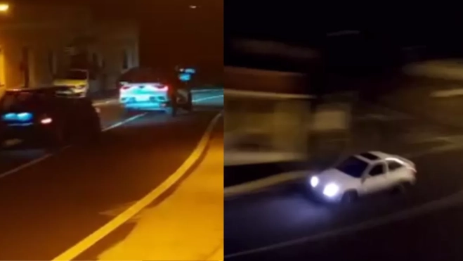 Imagen de carreras ilegales en Candelaria y La Orotava. / ARCHIVO