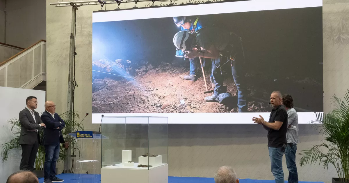El Cabildo de Gran Canaria muestra los hallazgos recogidos en la Sima de Jinámar / CABILDO DE GRAN CANARIA