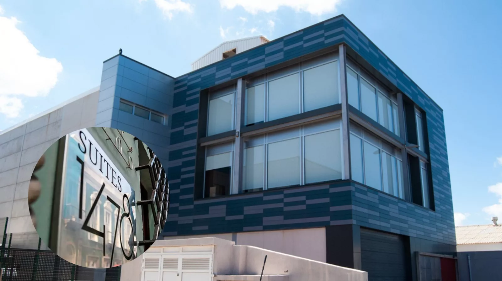 Sede de Ahumados Canarios en El Goro y fachada del hotel Suites 1478, mismo nombre que el de la empresa de nueva creación./ 