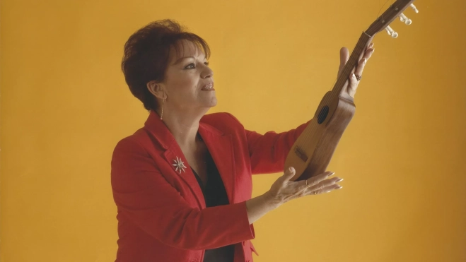 Mari Sanchez y su timple. / AH Mari Sanchez y su timple. / AH