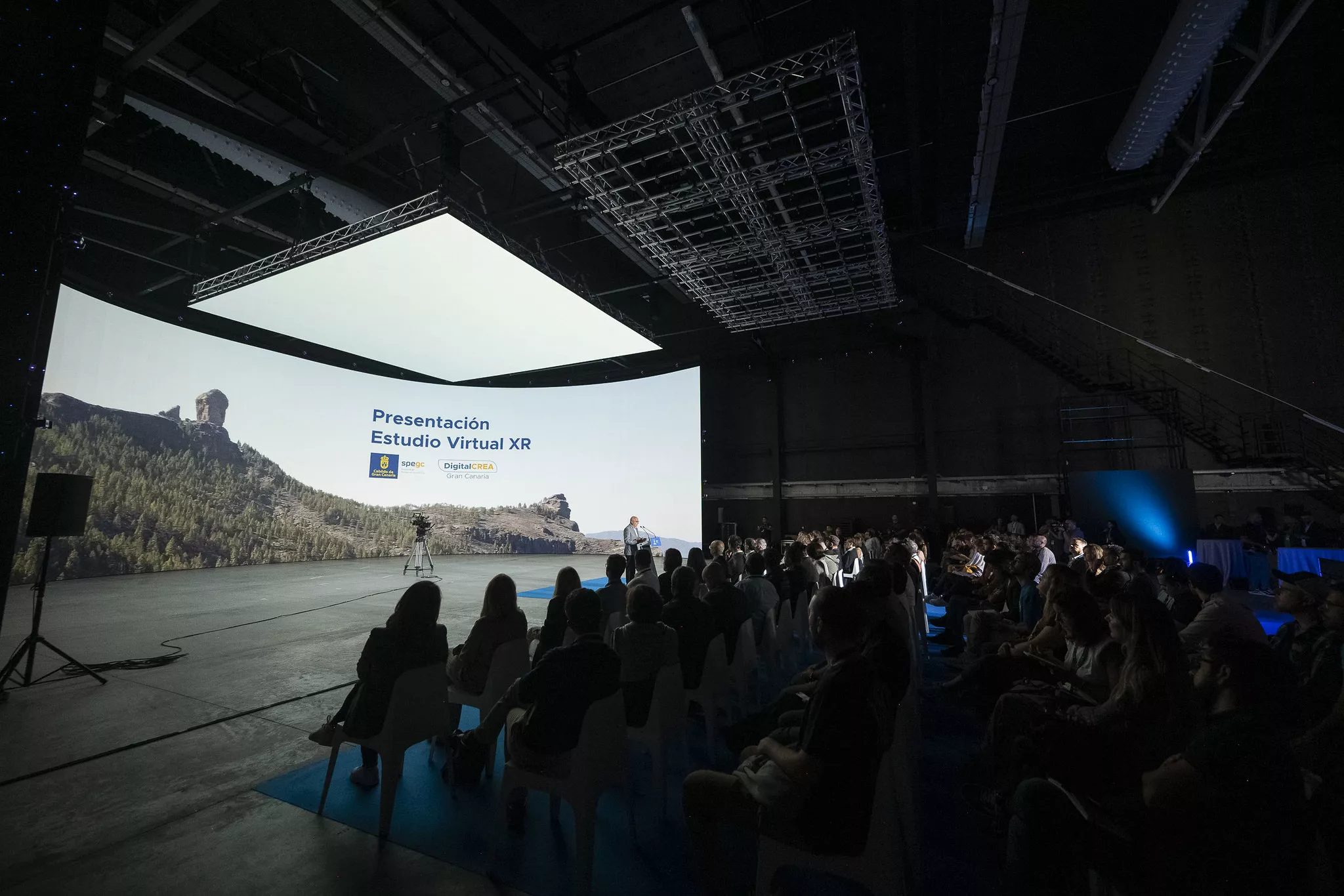 Gran Canaria estrenó este jueves el estudio virtual más grande de España. / DAVID DELFOUR-CABILDO DE GRAN CANARIA