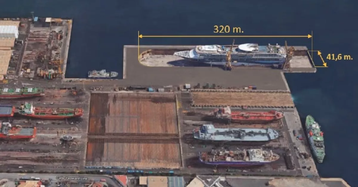 Proyección original del nuevo dique seco de Astican en el puerto de La Luz, en Las Palmas de Gran Canaria./ ASTICAN